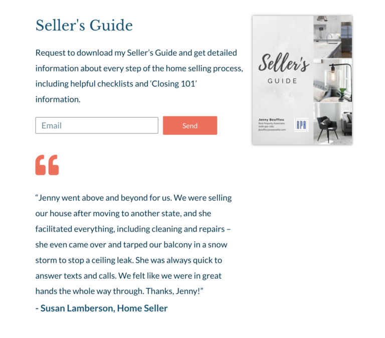 Jenny Bouffiou Realtor - download her sellers guide