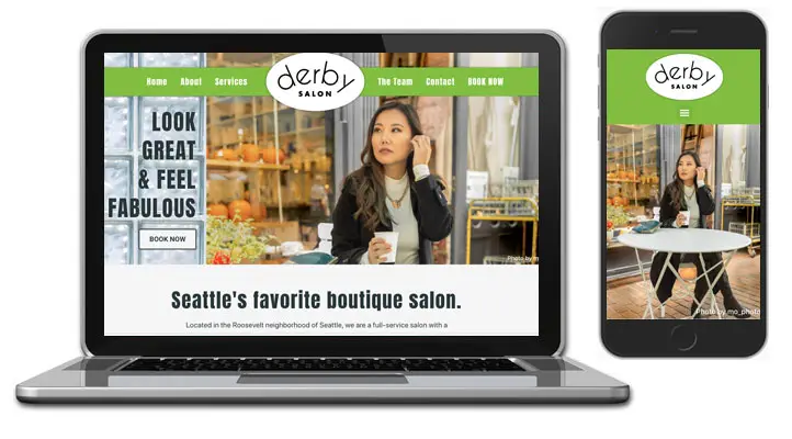 Website for Derby Salon